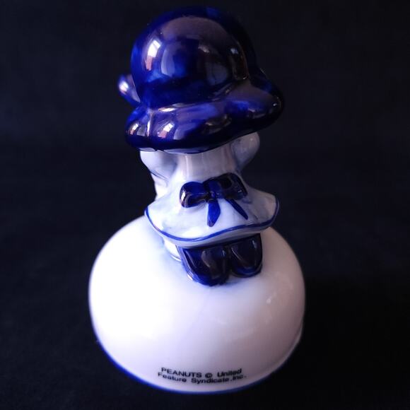 Vintage Rare Snoopy and Lucy Peanuts Ceramic Music Box Figurine Japan Works - Picture 6 of 8